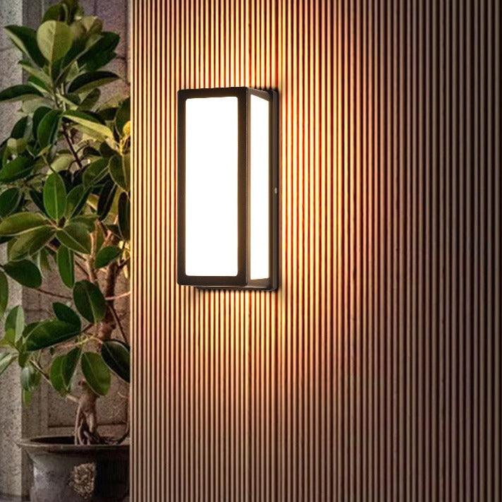 Elegante Luminária de Parede Retangular LED para Área Externa com Sensor de Movimento - Sereny House